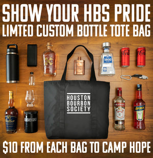 Houston Bourbon Society 6 Bottle Padded Tote Bag